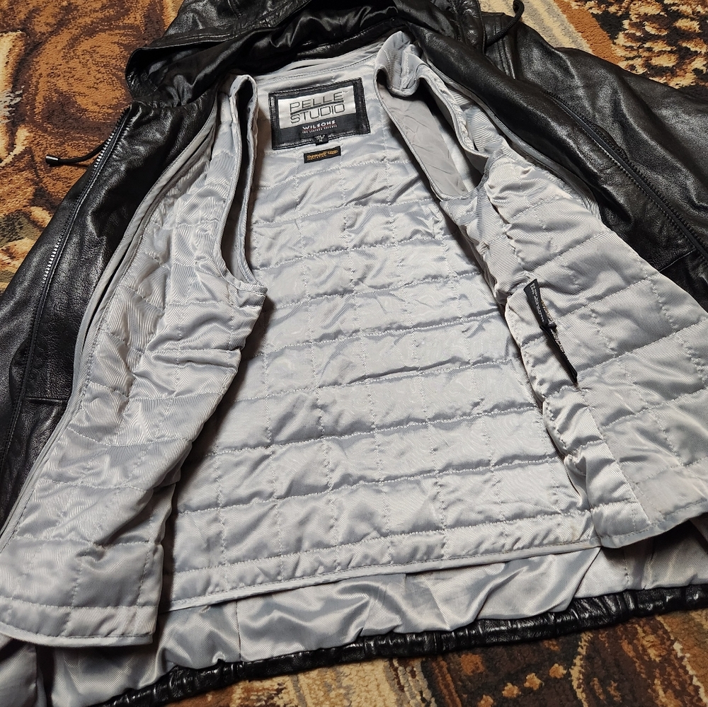 Womens Black Leather Jacket - Picture 7 of 13